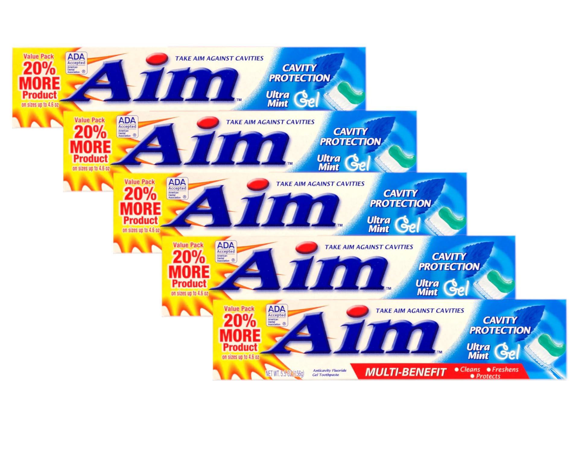 Amazon.com : Aim Multi-Benefit Ultra Mint Cavity Protection Gel